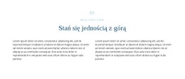Kolumna Szablonu Siatki CSS Dla Tekst O Górze