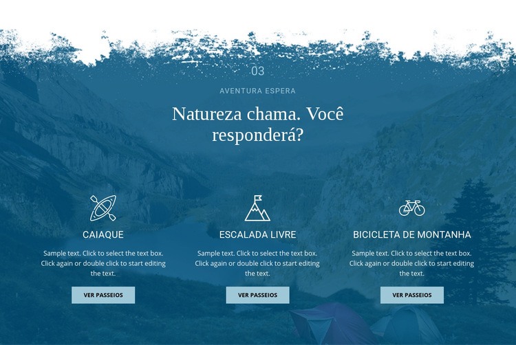 Natureza chamando Construtor de sites HTML