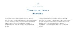 Um Design De Site Exclusivo Para Texto Sobre Montanha