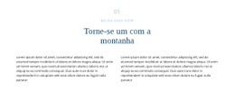 Coluna Do Modelo De Grade CSS Para Texto Sobre Montanha