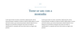 Texto Sobre Montanha - Página De Destino HTML5