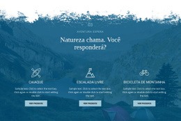 Página De Destino Incrível Para Natureza Chamando