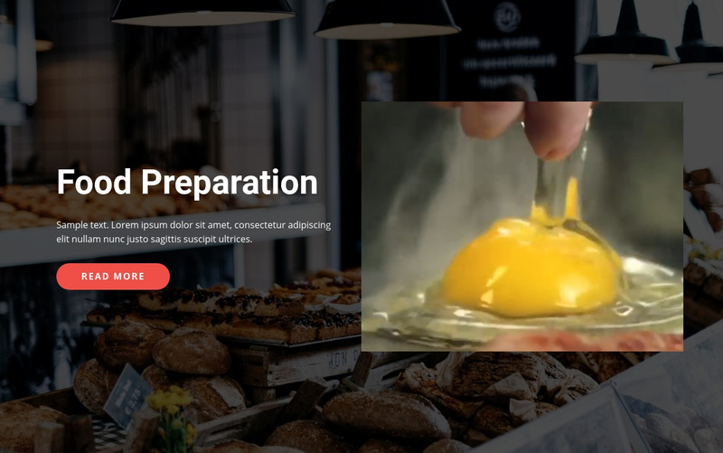 Tasty food preparation Squarespace Template Alternative