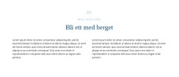 Text Om Berget - Mallar Webbplatsdesign