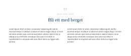 Text Om Berget - Webbplatsmall För Företagspremium