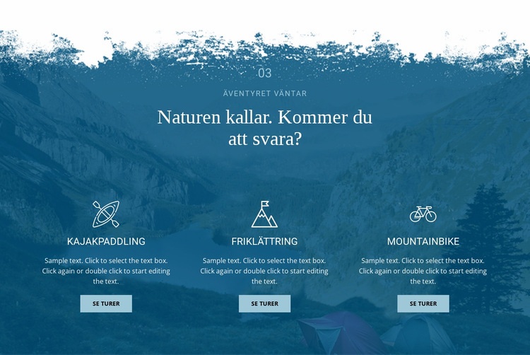 Naturkallande Webbplats mall