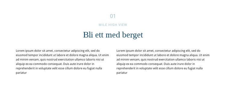 Text om berget WordPress -tema