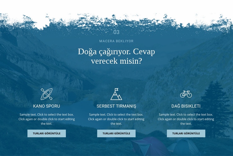 Doğa çağrısı Açılış sayfası