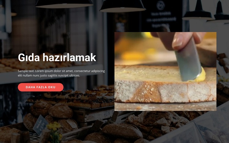 Lezzetli yemek hazırlama Web sitesi tasarımı