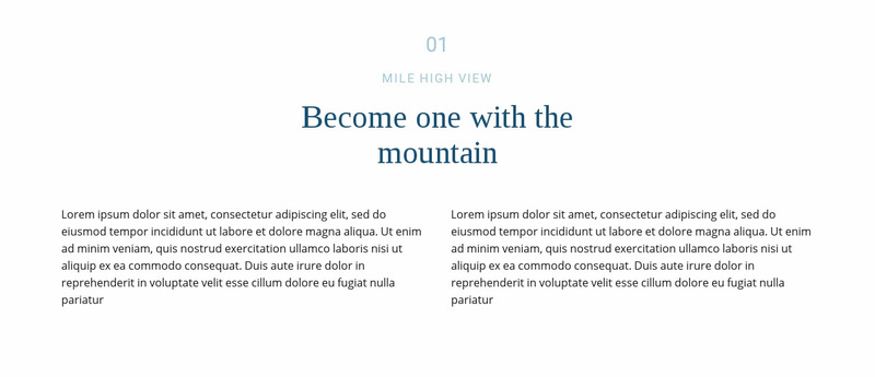 Text about mountain Web Page Designer