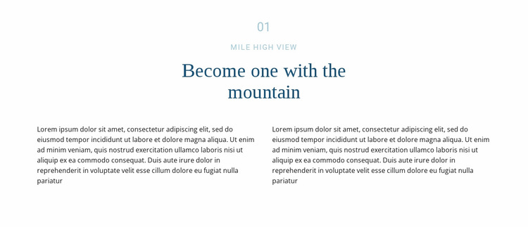 Text about mountain Website Builder Templates
