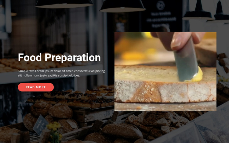 Tasty food preparation WordPress Website