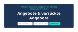 Angebote Und Verrückte Angebote - Zielseite Zum Kostenlosen Download