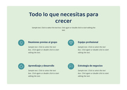 Página HTML Para Todo Lo Que Necesitas Para Crecer