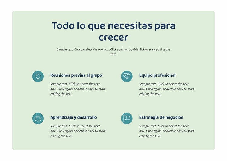 Todo lo que necesitas para crecer Plantilla HTML5