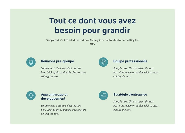 Tout ce dont vous avez besoin pour grandir Modèle HTML5