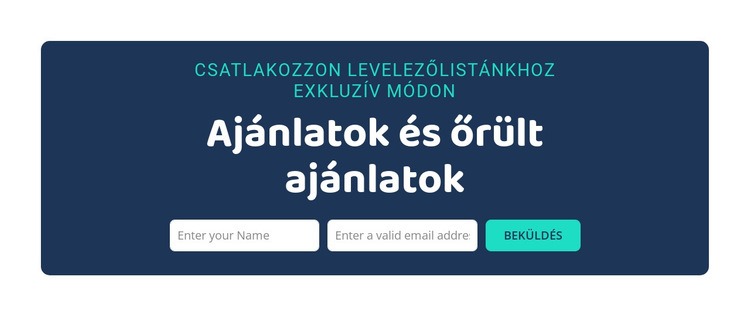 Ajánlatok és őrült üzletek Weboldal sablon