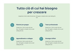 Pagina Di Destinazione Del Sito Web Per Tutto Ciò Di Cui Hai Bisogno Per Crescere