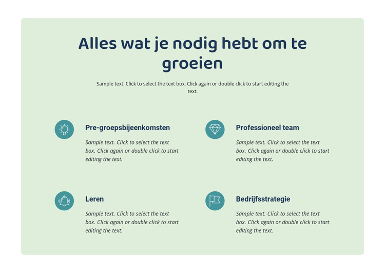 Alles wat je nodig hebt om te groeien HTML-sjabloon