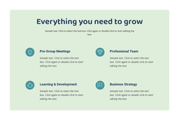 Everything You Need To Grow - Functionality One Page Template