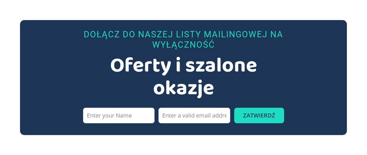 Oferty i szalone okazje Szablony do tworzenia witryn internetowych