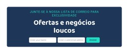 Layout CSS Gratuito Para Ofertas E Negócios Loucos