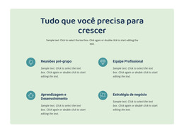 Página HTML Para Tudo Que Você Precisa Para Crescer