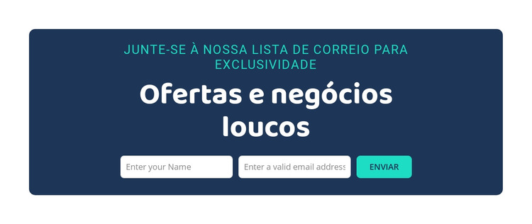 Ofertas e negócios loucos Modelo de site