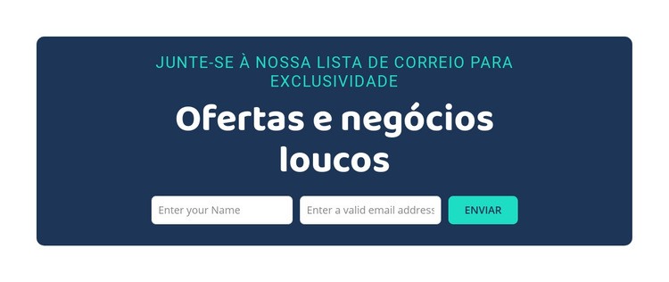 Ofertas e negócios loucos Landing Page