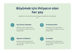 Büyümek Için Ihtiyacın Olan Her Şey Için Web Sitesi Açılış Sayfası