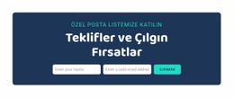 Teklifler Ve Çılgın Fırsatlar Için Özel HTML5 Şablonu