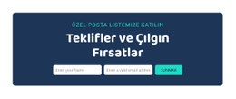 Teklifler Ve Çılgın Fırsatlar - Çok Amaçlı Web Sitesi Oluşturucu