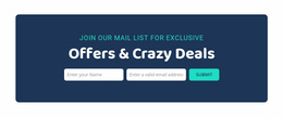 Offers And Crazy Deals Website Design