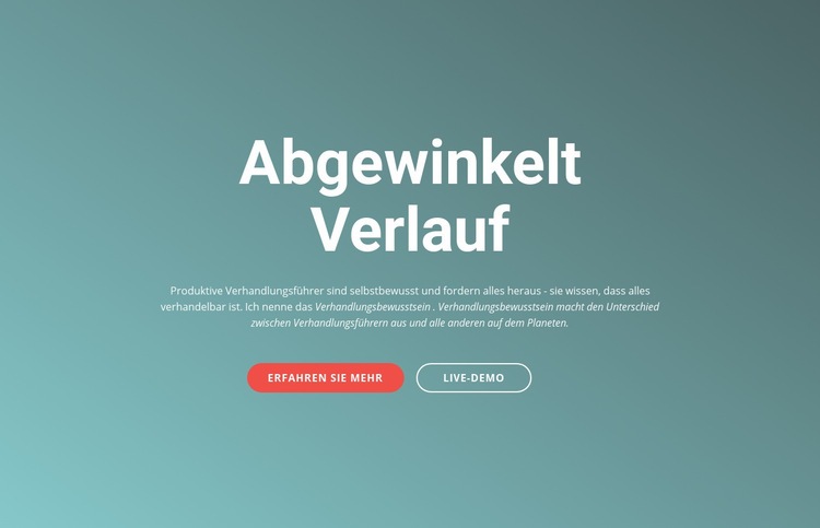 Gradientenwinkel Website design