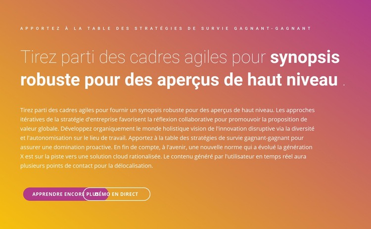 Cadres de texte Maquette de site Web