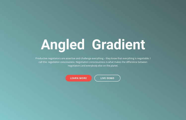 Gradient angle  Homepage Design