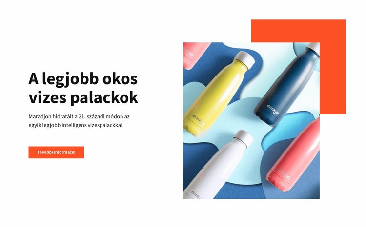 Okos vizes palackok Weboldal sablon