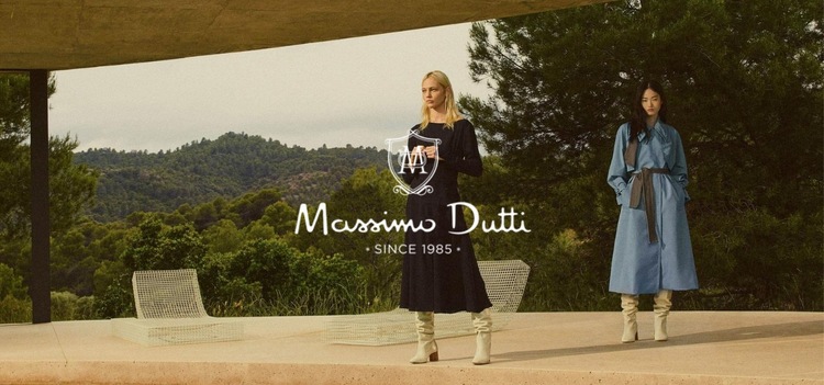 Massimo Dutti kollekció Weboldal tervezés