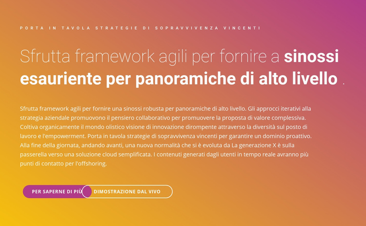 Strutture di testo Tema WordPress