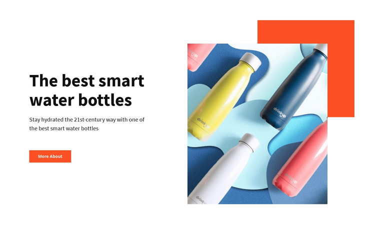 Smart water bottles  One Page Template