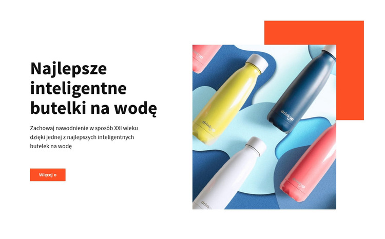 Inteligentne butelki na wodę Motyw WordPress