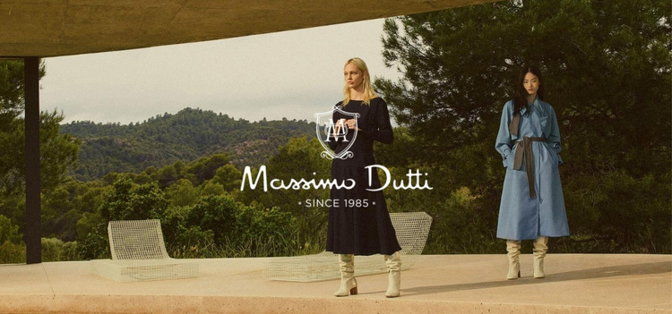 Coleção Massimo Dutti Modelo de site
