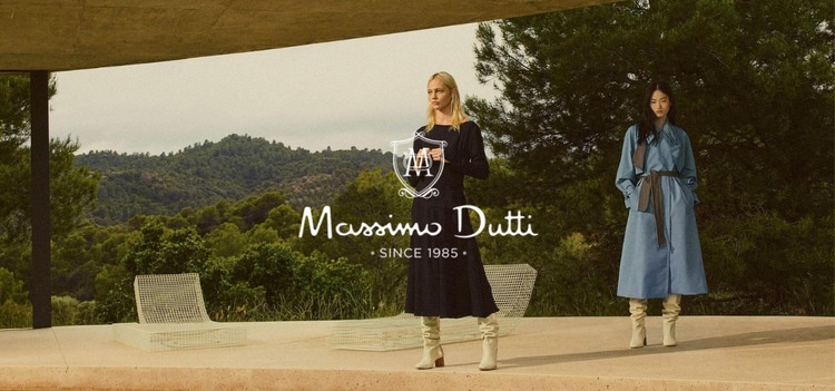 Massimo Dutti koleksiyonu Bir Sayfa Şablonu
