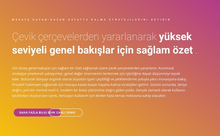 Metin çerçeveleri Web Sitesi Oluşturucu Şablonları