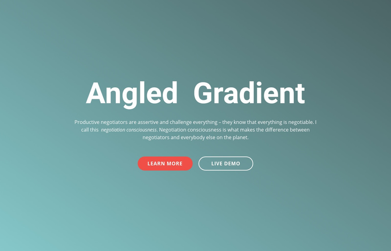 Gradient angle  Web Page Design