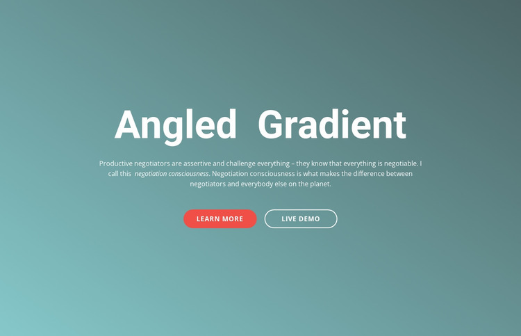 Gradient angle  Website Mockup