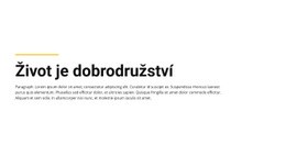 Životní Dobrodružství S Prostým Textem Základní Šablona CSS