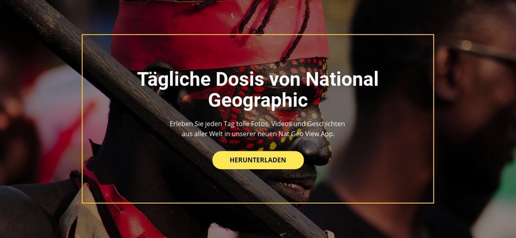 National geografisch HTML Website Builder