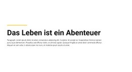Responsives HTML5 Für Plain Text Lebensabenteuer