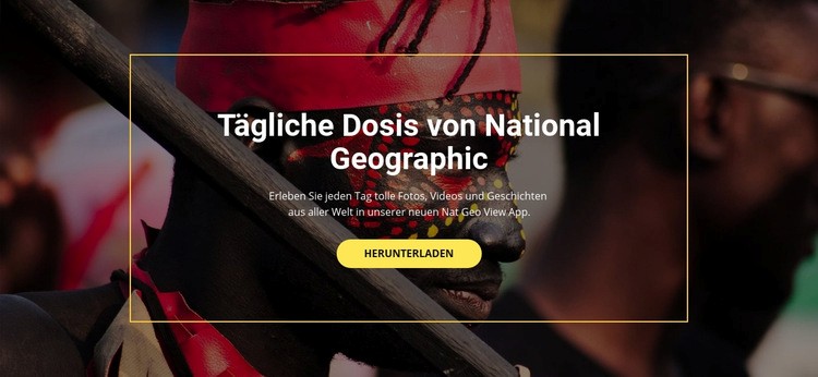 National geografisch Landing Page